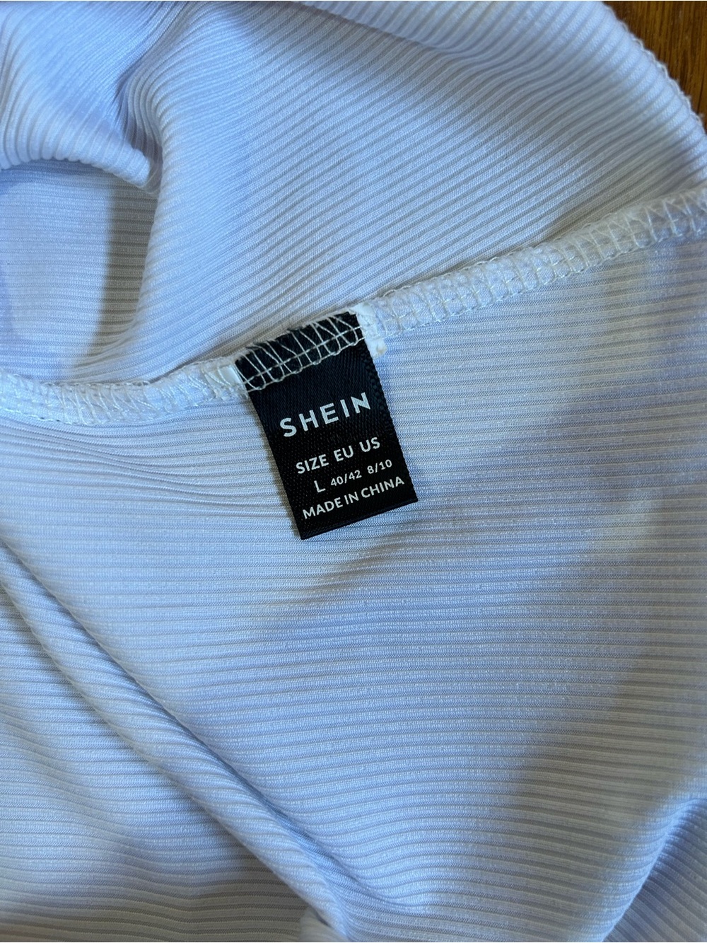 White Ribbed Tank Top - Picture 6 of 6